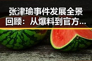 张津瑜事件发展全景回顾：从爆料到官方回应